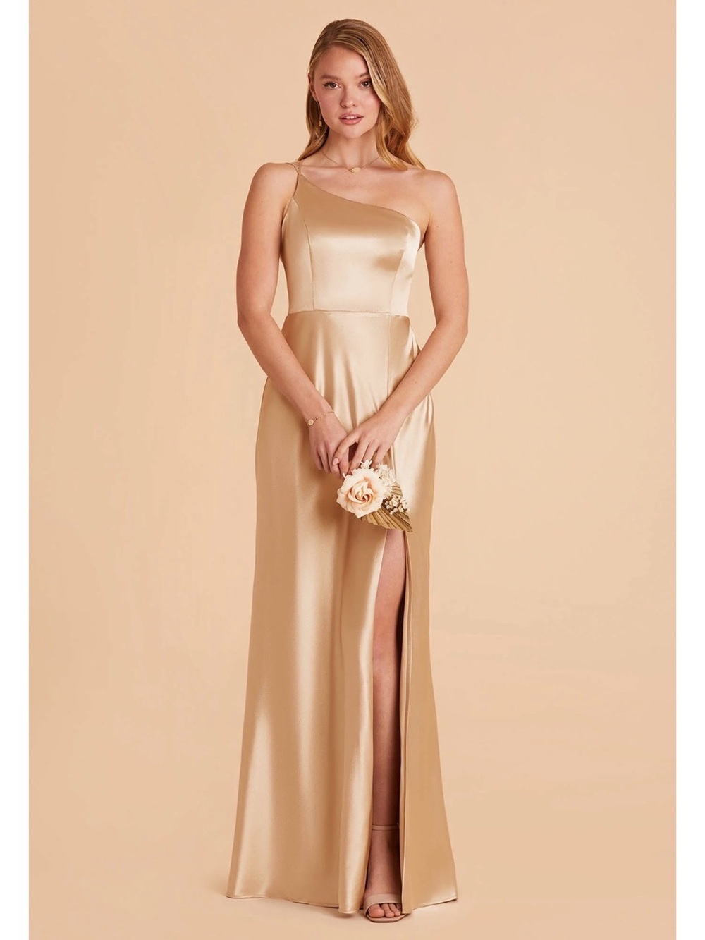 Birdy Grey Champagne Satin Kensie Gown